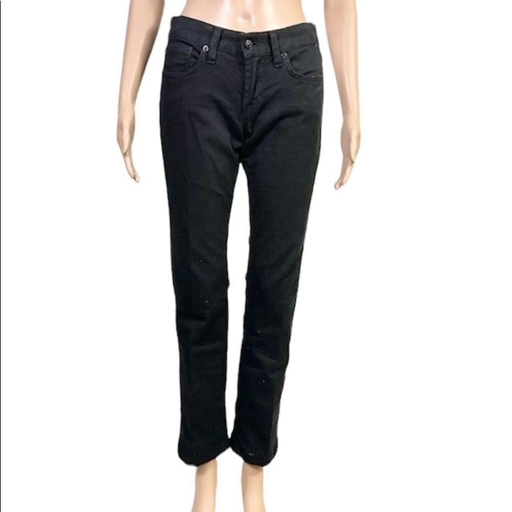 Ralph Lauren Black Label 867 black rhinestone straight leg jeans 28
